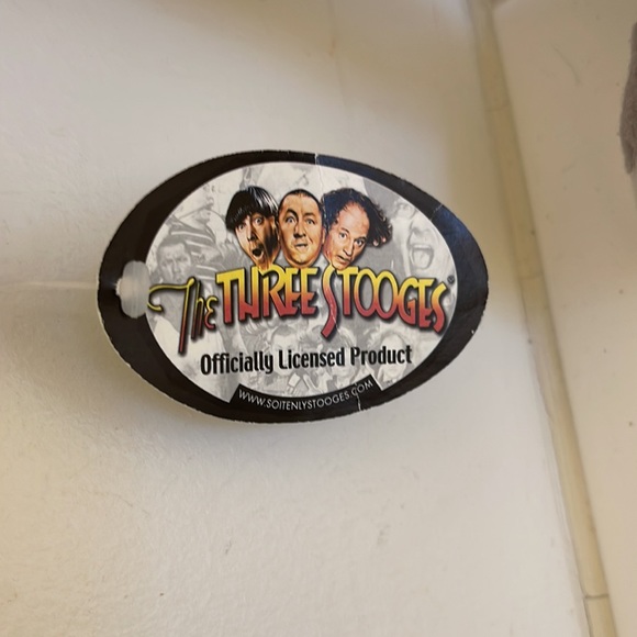 Three Stooges Curly Vinyl Head Mummy Suit Plush Doll 16" Original Tag Rare! - Picture 3 of 7